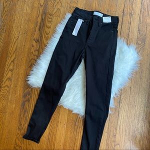 Topshop High Waist Jamie Skinny Jeans in Black